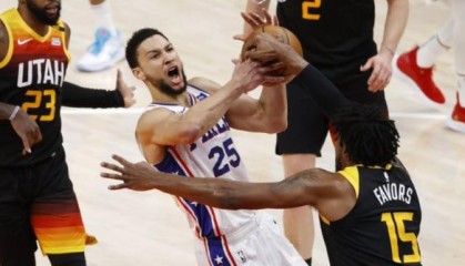 米切尔34投仅得33分 西蒙斯恐怖防守已成后卫噩梦